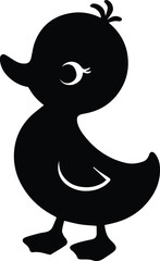 Duck With Baby Duck Royalty, Vector illustration.