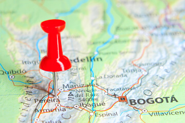 Pereira, Colombia pin on map