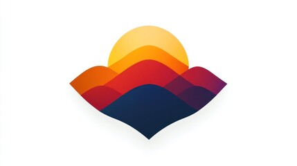 A serene sunset paints the mountains in stunning colors of orange and purple