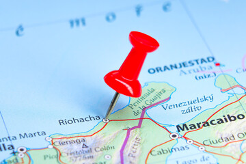 Riohacha, Colombia pin on map