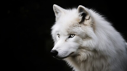 Obraz premium Majestic White Wolf Portrait
