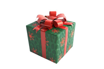 Fototapeta premium Stylish holiday gift box with a mix of seasonal delights and stylish packaging isolated on transparent background