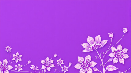 background texture wallpaper purple color gradually turns into a light color on which flowers