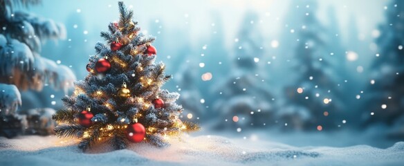 The Christmas Tree in Snow
