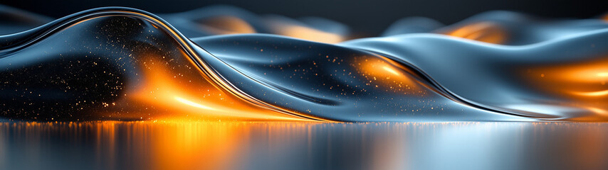 Ultra wide abstract background wallpaper, expensive titanium liquid waves with gold, light curves, sexy dress fabric, 32:9, 53:15