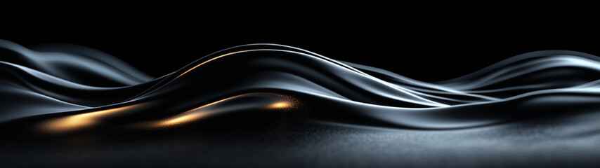 Ultra wide abstract background wallpaper, expensive titanium liquid waves with gold, light curves, sexy dress fabric, 32:9, 53:15