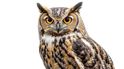 Fototapeta premium Great Horned Owl Close Up Portrait