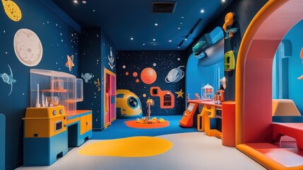 Space Themed Kids Play Area