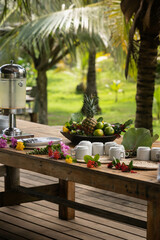 Petit déjeuné fruité à l'hôtel