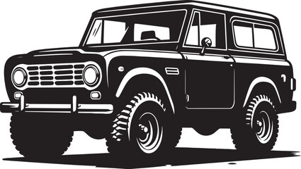 Modern Suv Family Car silhouette vector illustration isolated on a white background