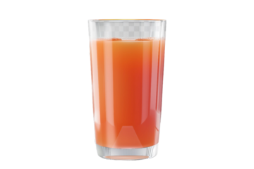 Unique juice glass with an innovative design and premium quality isolated on transparent background