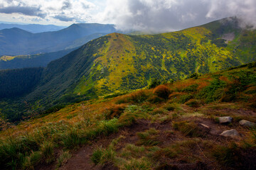 Amazing view of Carpathian Mountains aroung the Hoverla mountain, Ukraine