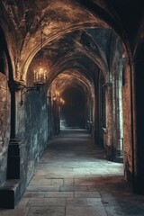 Obraz premium Dimly Lit Hallway