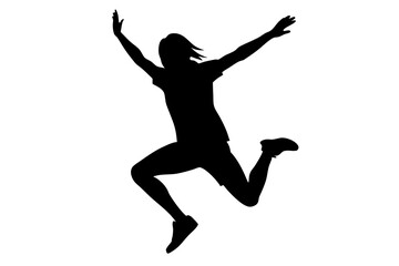 silhouette of a person jumping