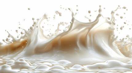 A dynamic splash of creamy liquid, evoking a sense of motion and fluidity.