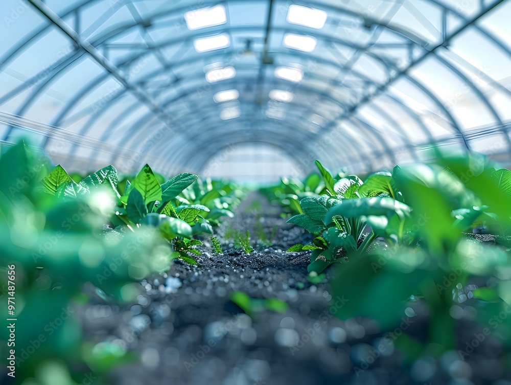 Poster automated smart greenhouse with climate control and irrigation systems for optimized crop production