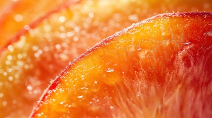 Close-up of a Peach Slice