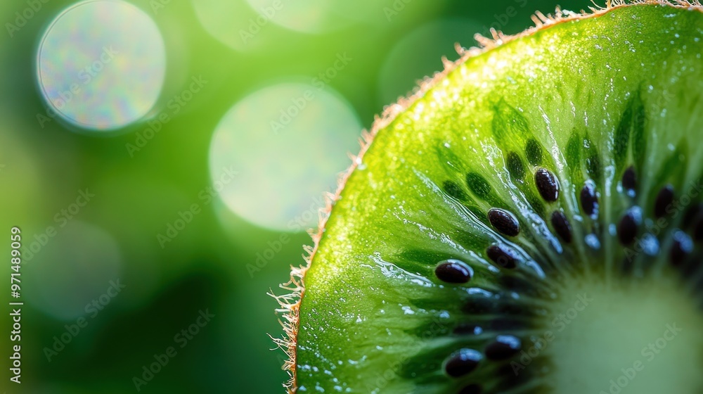 Canvas Prints Close-up of a juicy kiwi slice