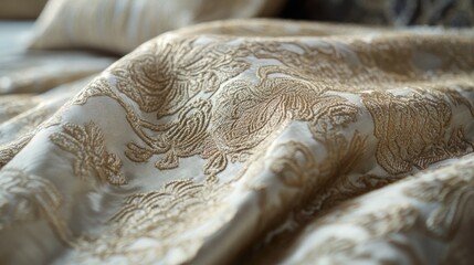 Close-up of Embroidered Fabric