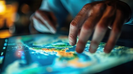 Interactive World Map on a Tablet