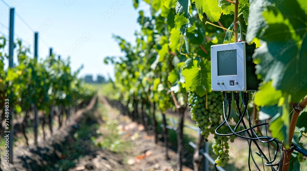 Poster iot enabled weather monitoring system in vineyard for optimal grape growing conditions