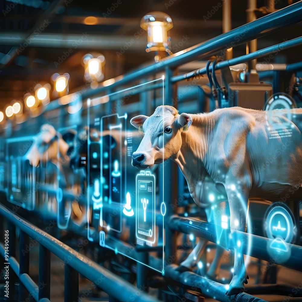 Poster automated smart dairy farm with intelligent health monitoring systems