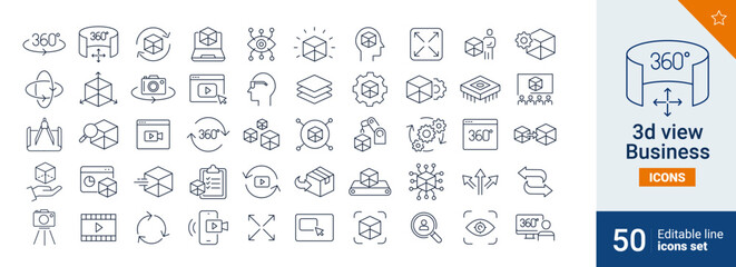 3D icons Pixel perfect.product, arrows, movie,...	
