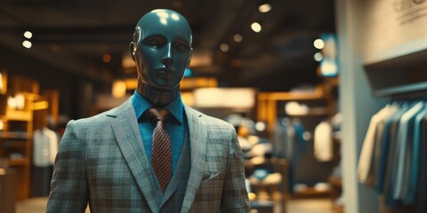 Obraz premium Store Mannequin Wearing Suit and Tie