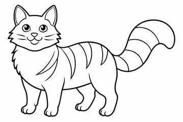 Cartoon-Style Kuril Coloring Book Page - Vector Illustration, Logo Icon, SVG, Cut Files for Cricut & Silhouette