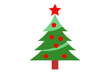 christmas tree isolated on white