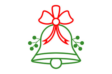 christmas bell isolated on white