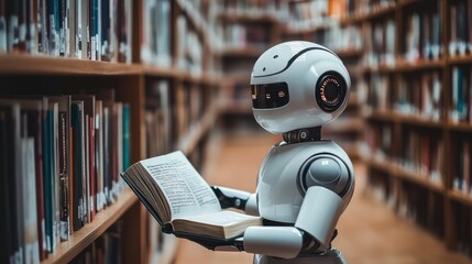 Robotic reading the book, literacy, training, data analysis