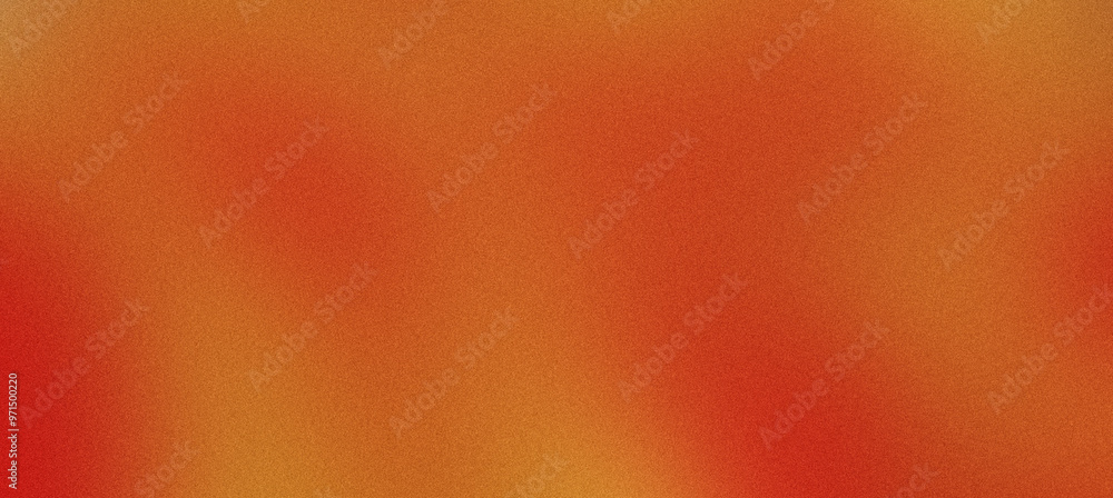 Poster grainy texture abstract background with a vibrant orange and red gradient