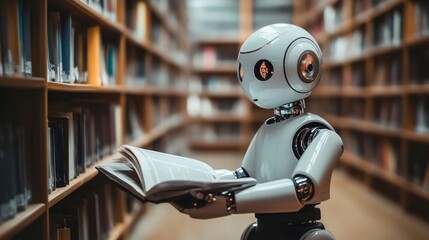Robotic reading the book, literacy, training, data analysis
