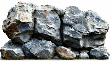 A large cluster of rugged rocks, showcasing natural textures and colors.