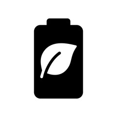 Save energy symbol. Energy icon with green leaf. Eco friendly, environmentally. Eco icon. Power Saving line icon. Vector illustration.