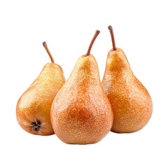 Pear fruit are whole on transparent background