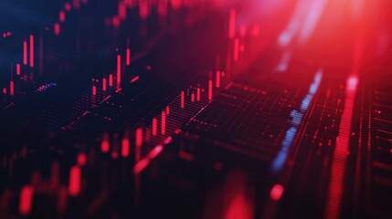 Computer Screen with Red Lights Close Up