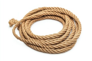 Cowboy Rodeo Rope Twirling Lasso, Isolated with Copy Space on White Background