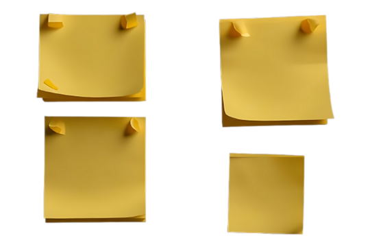 Yellow Sticky Notes on a White Background
