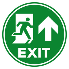 Exit Arrow Up Symbol Sign, Vector Illustration, Isolate On White Background Label. EPS10