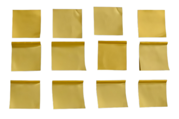 Yellow Sticky Notes on a White Background
