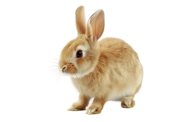 Obraz premium Delightful rabbit with delicate features and a soft, textured fur isolated on transparent background