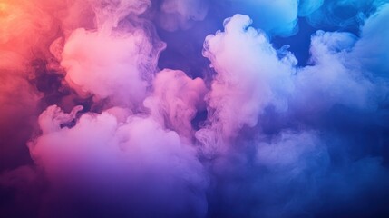 Abstract Swirling Smoke with Pink and Blue Lighting