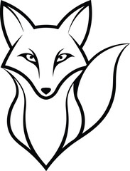 Logo De Un Zorro Silhouette Vector Style Illustration