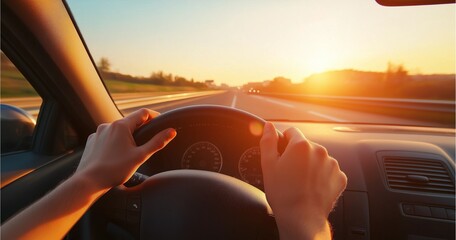 person driving a car