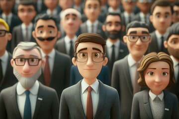 Obraz premium People with Glasses and Mustaches