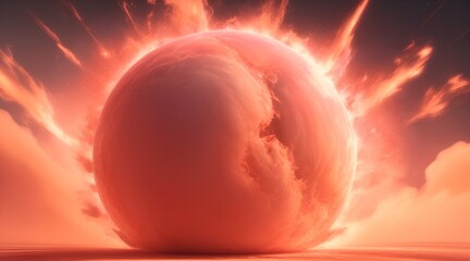 abstract blast, peach background