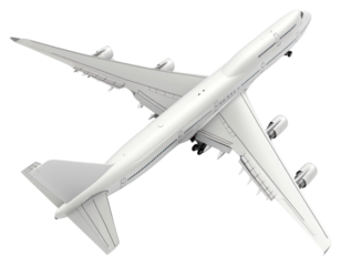 PNG  Modern commercial airplane isolated white