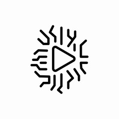 ai generated video icon sign vector